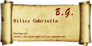 Bilicz Gabriella névjegykártya