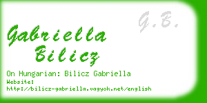 gabriella bilicz business card